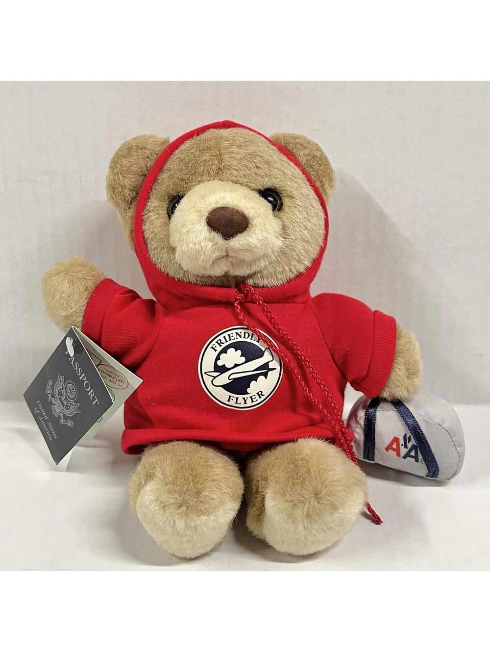 AMERICAN AIRLINES Friendly Flyer Vintage 1996 RaRe Plush Stuffed Animal Bear